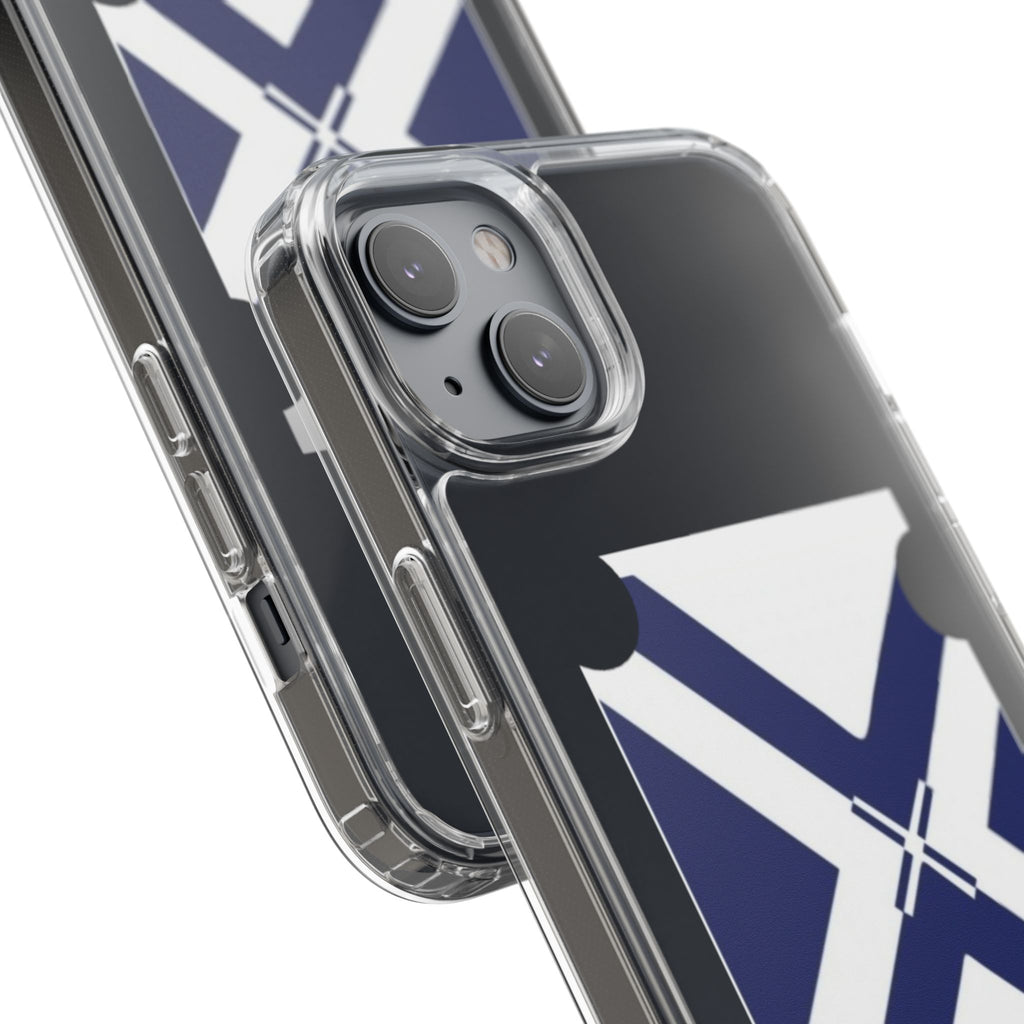 xT7 Saltire Clear Phone Case - Blue White Scottish Flag iPhone Cover