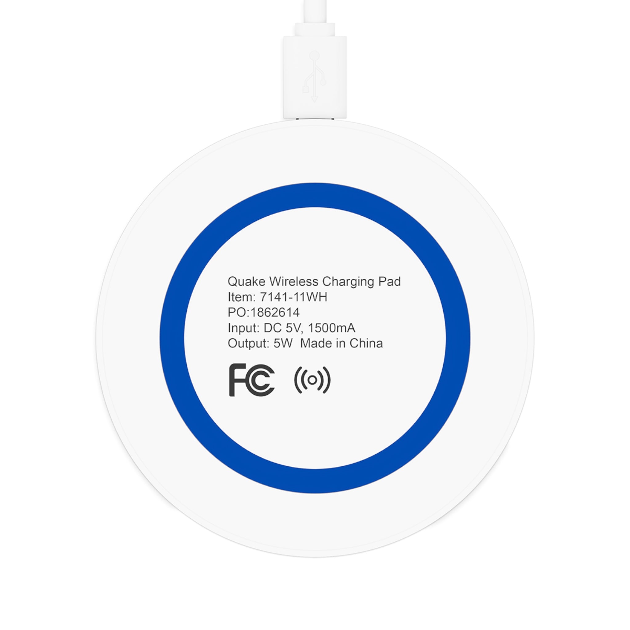 XT7 Wireless Charging Pad — Blue Ring Qi Charger