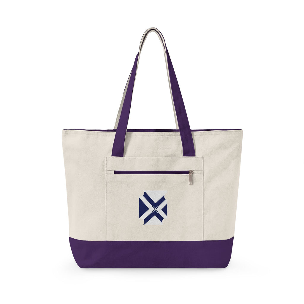 XT7 Zippered Canvas Tote — Durable Everyday Shoulder Bag