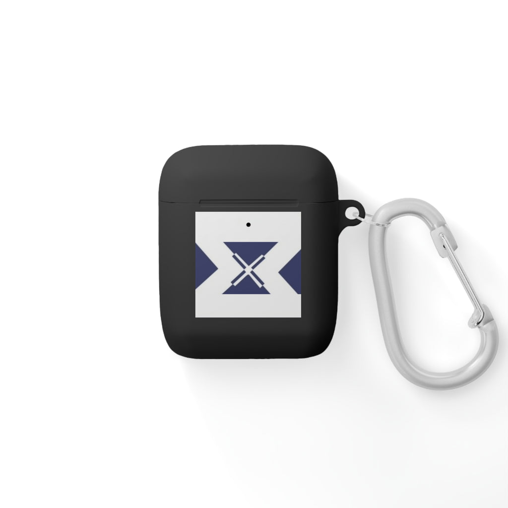Xt3 AirPods Case — Minimal Navy Geometric Hourglass Design