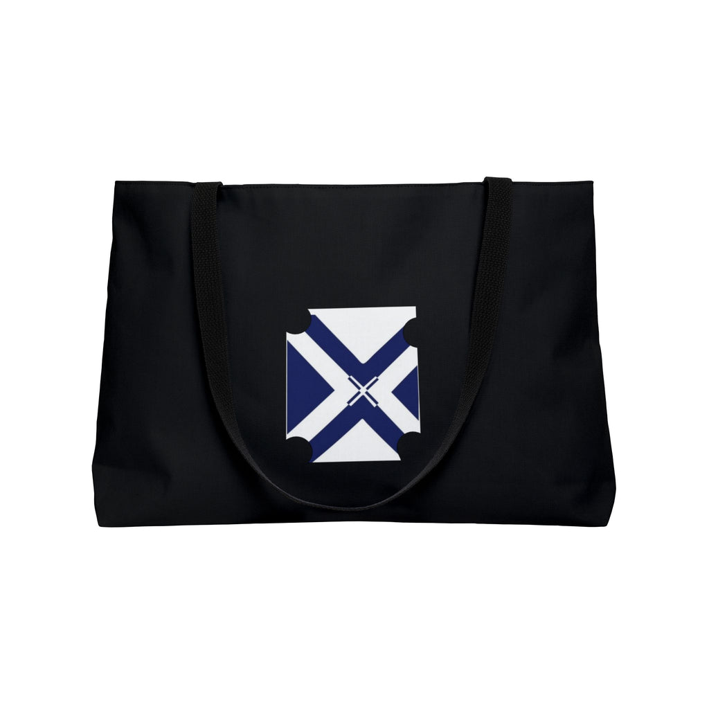 Weekender Tote Bag — Nautical Blue St. Andrew's Cross Travel Tote