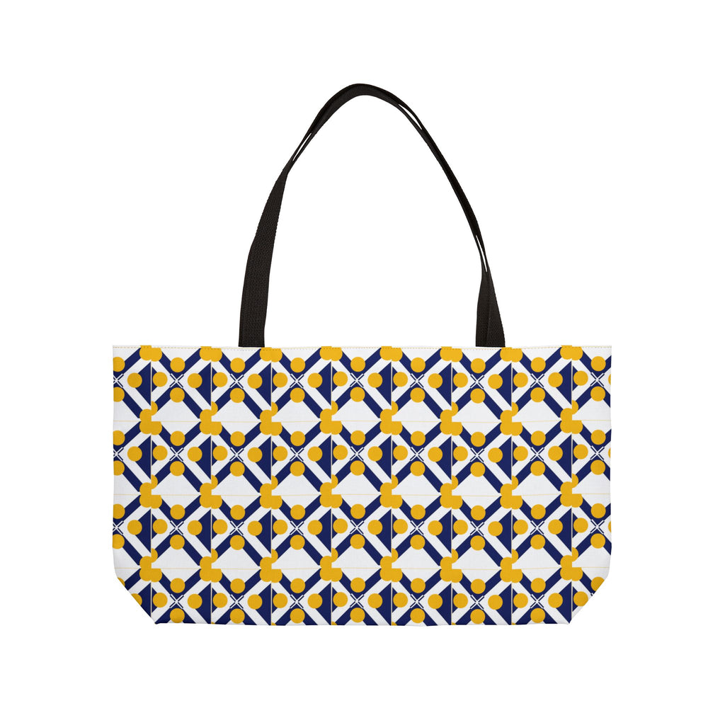 XT9 Navy & Yellow Weekender Tote — Stylish Summer Travel Bag