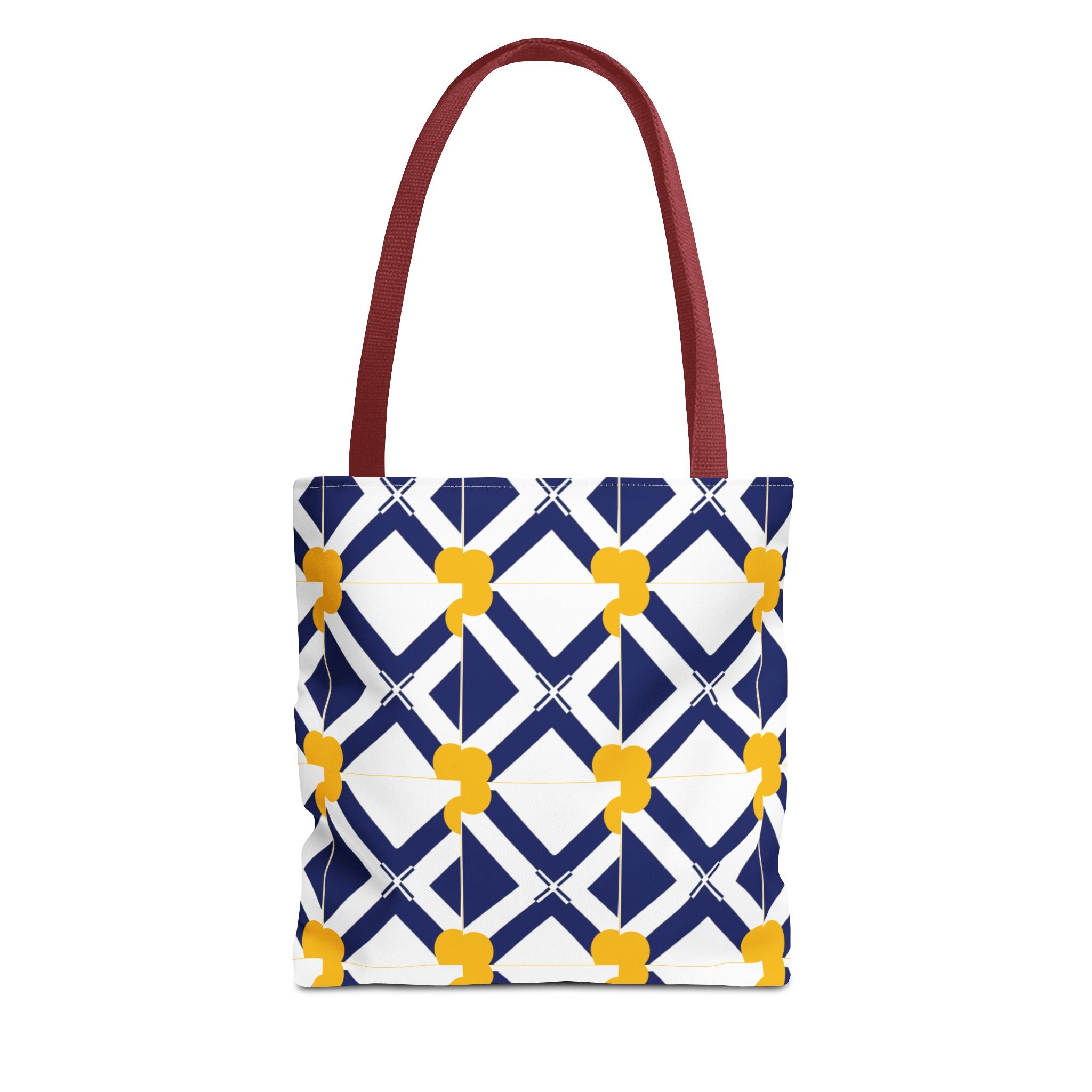 XT8 Yellow Pattern Tote Bag – Modern Lattice Everyday Tote