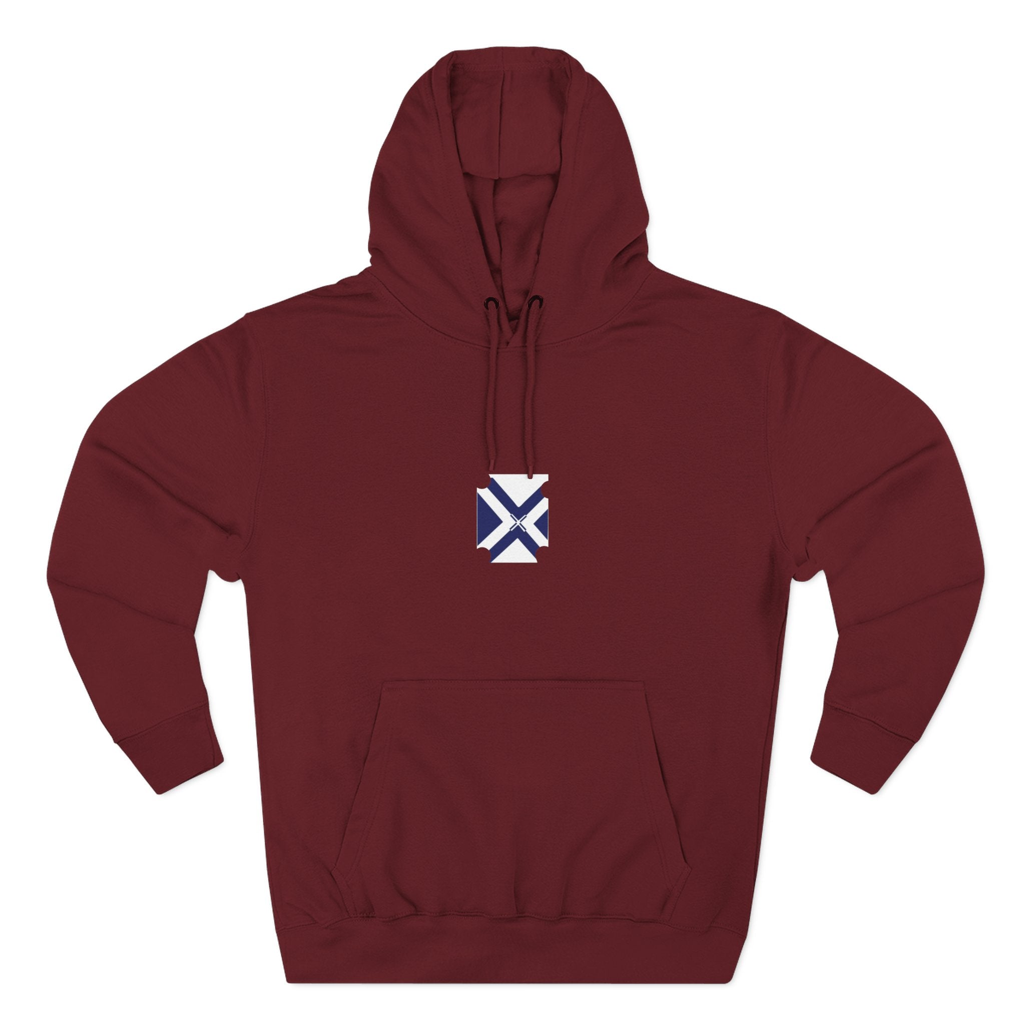 Minimalist Geometric Logo Hoodie — Small Center Chest Icon