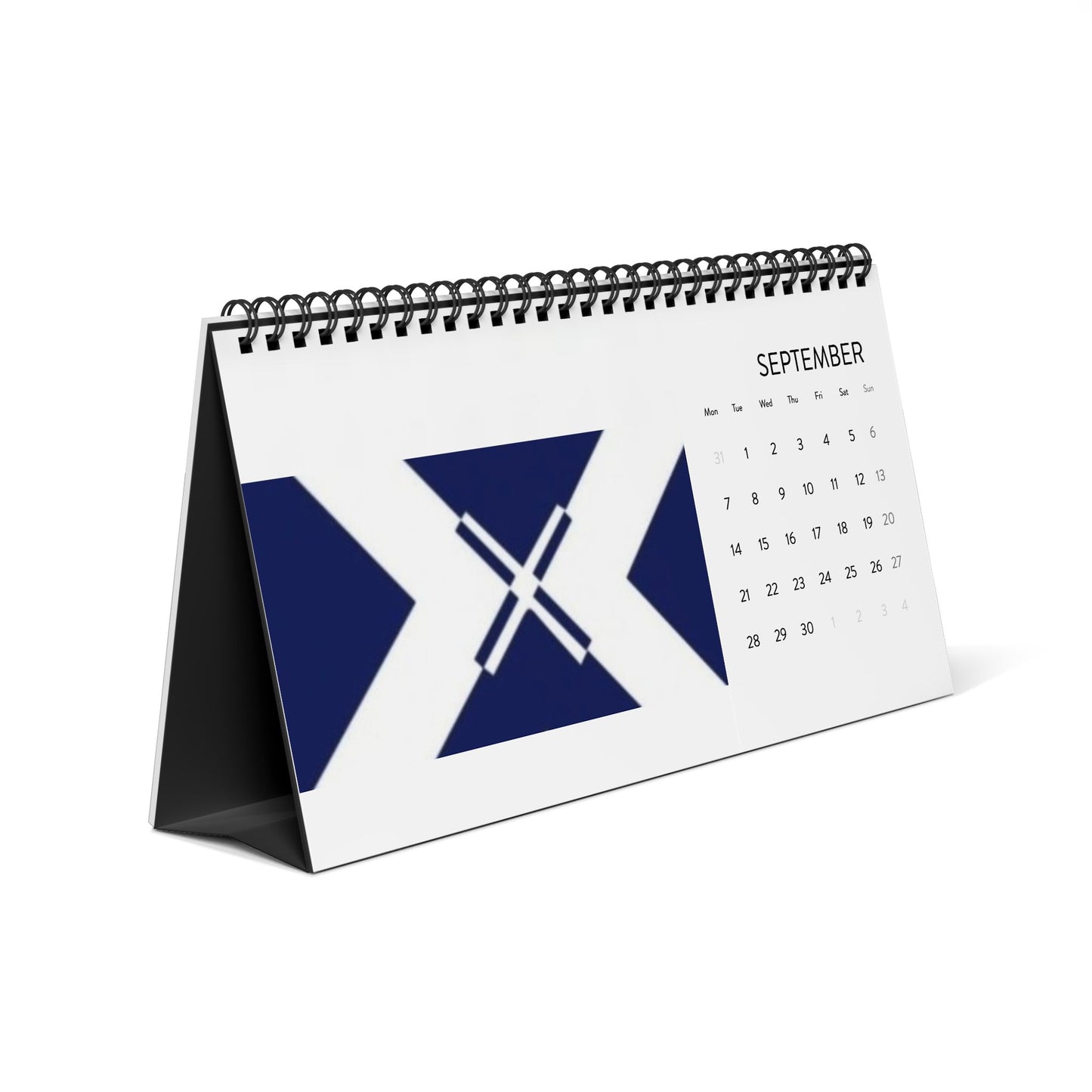Xt3 2026 Simplex Desk Calendar - Minimalist Grid Planner