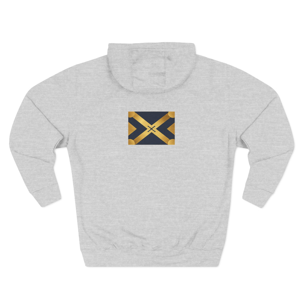 Three-Panel Fleece Hoodie
