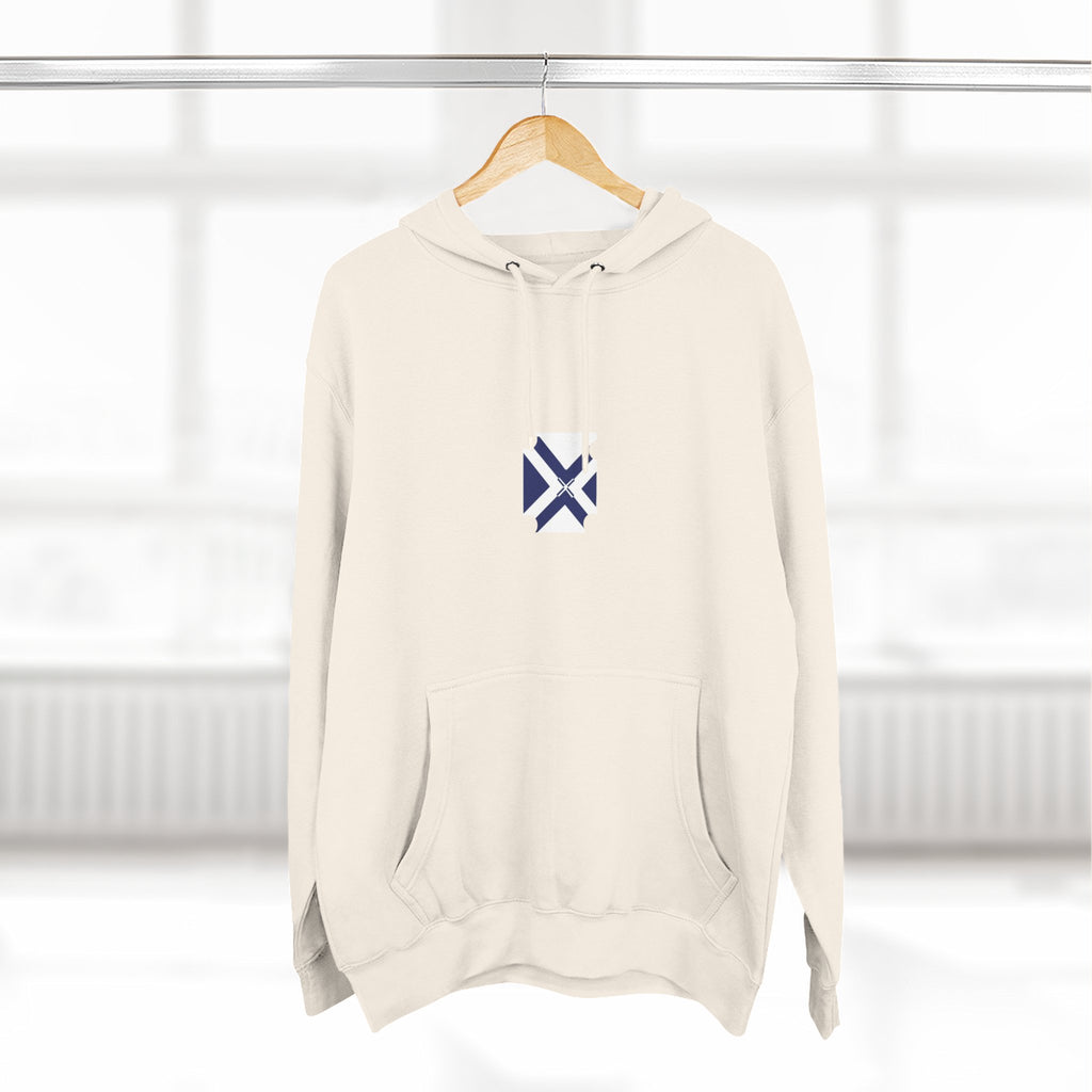 Minimalist Geometric Logo Hoodie — Small Center Chest Icon