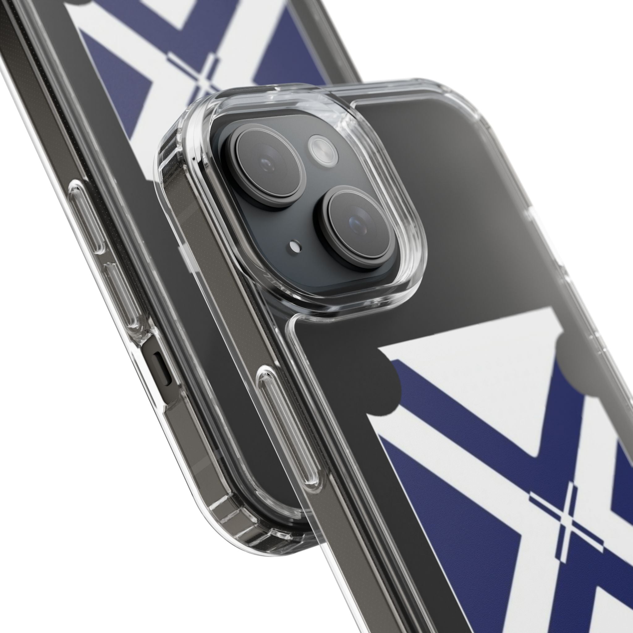 xT7 Saltire Clear Phone Case - Blue White Scottish Flag iPhone Cover