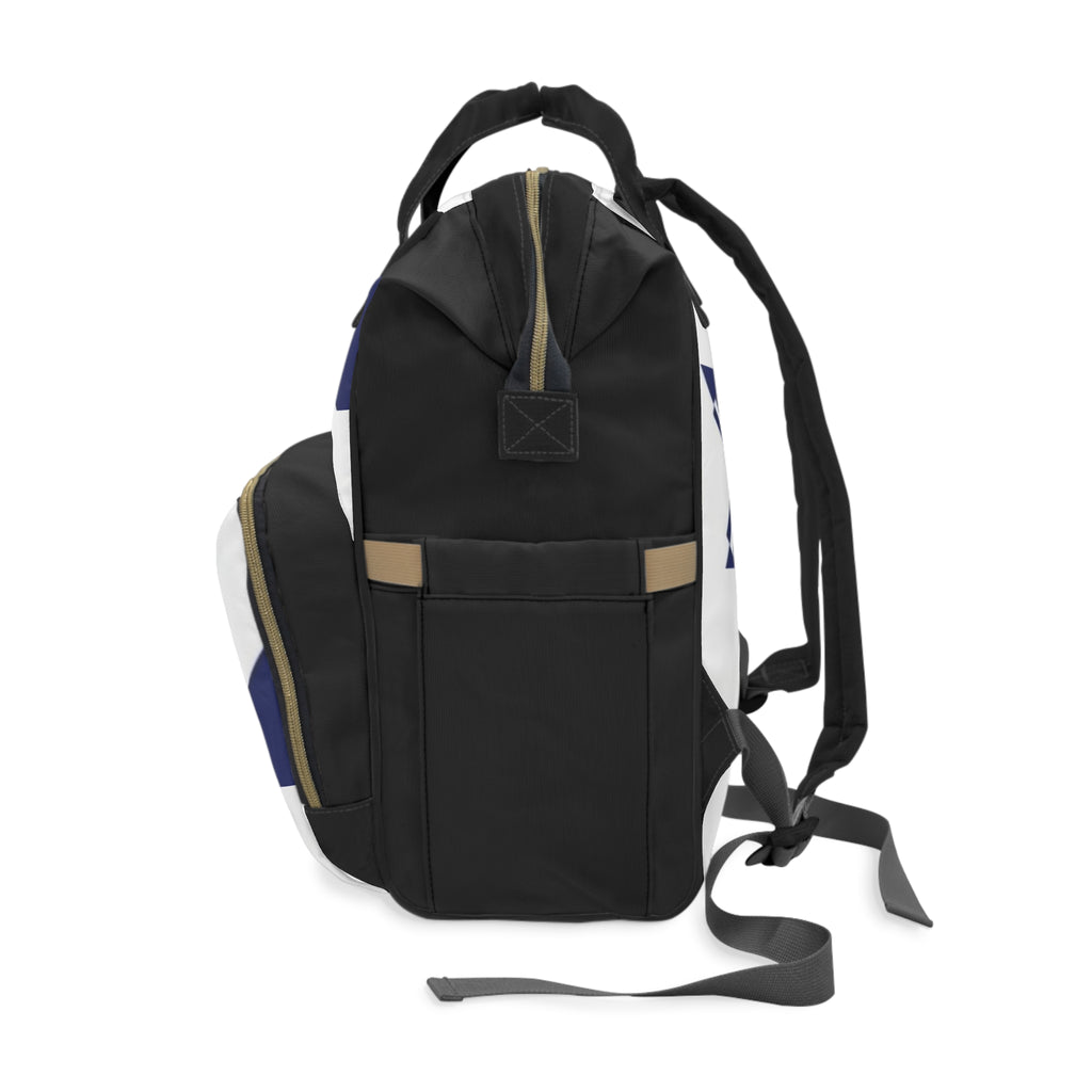 XT3 Backpack – Multifunctional Parent & Baby Travel Bag with Navy Geometric Print