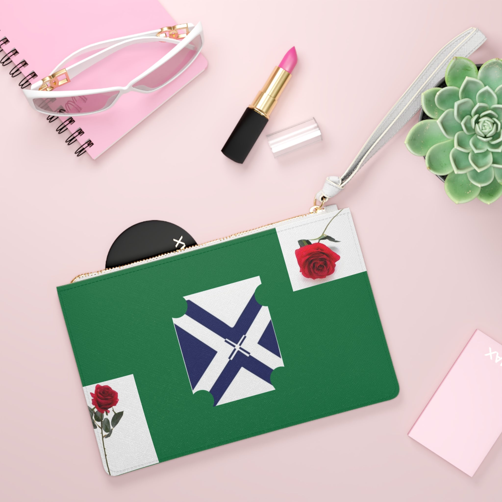 XT7 Rose Clutch Bag — Floral Rose Design