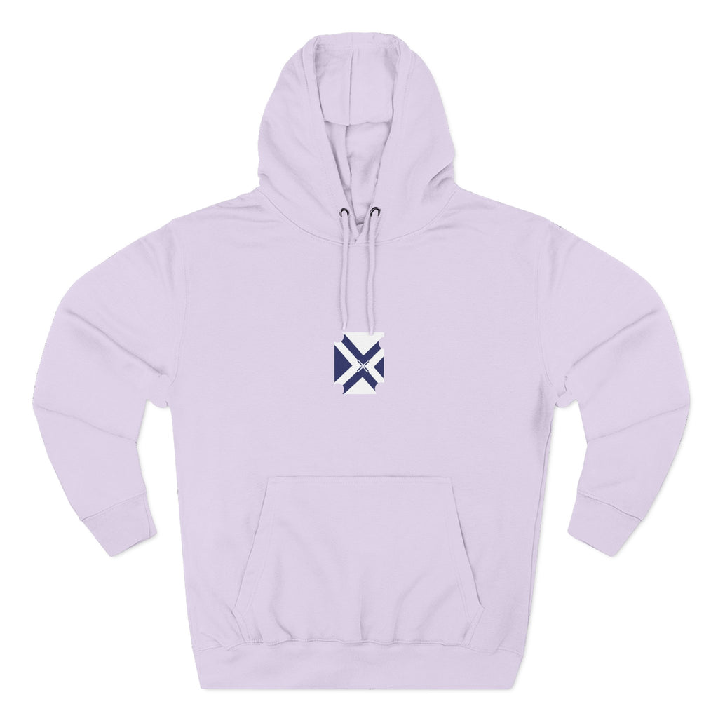 Minimalist Geometric Logo Hoodie — Small Center Chest Icon