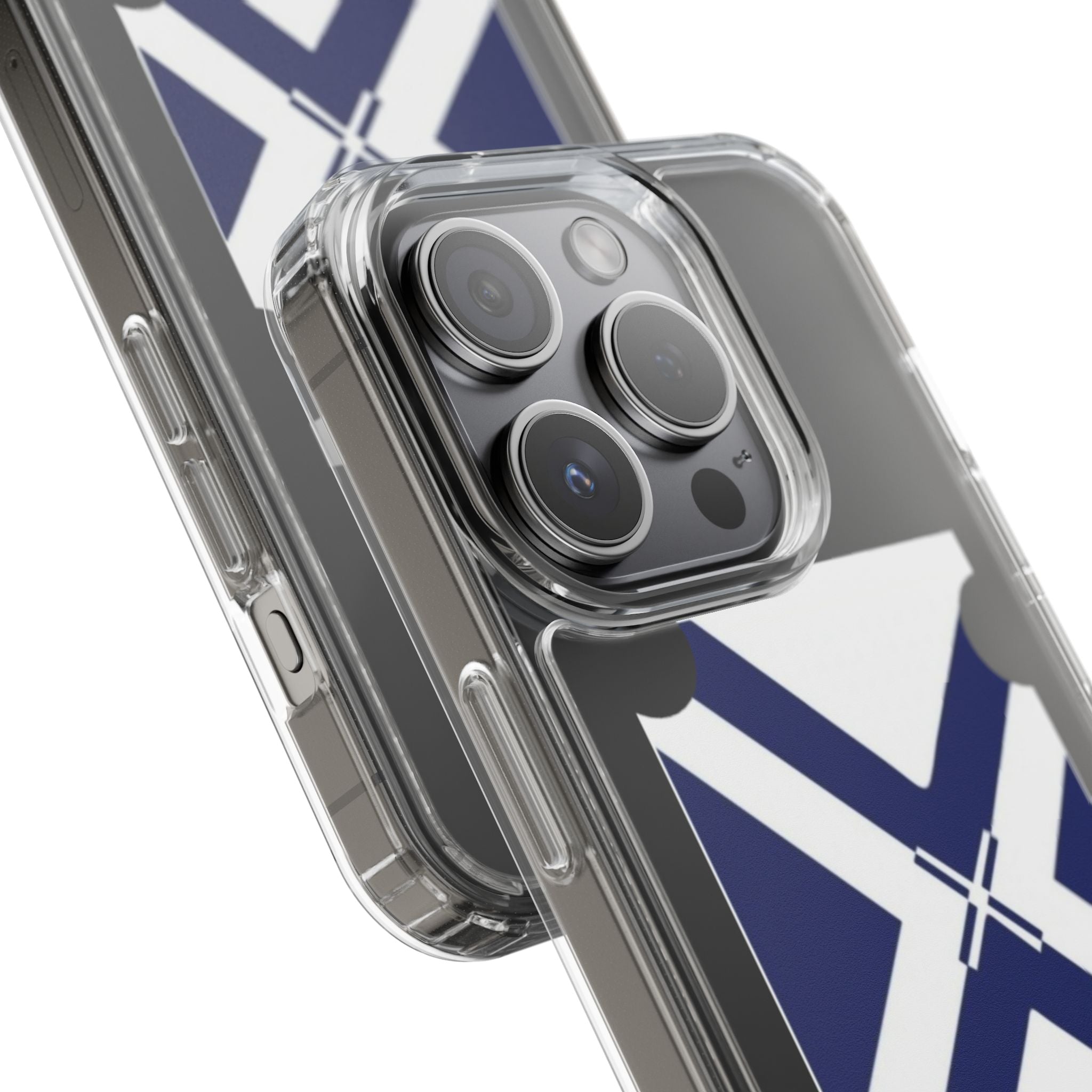 xT7 Saltire Clear Phone Case - Blue White Scottish Flag iPhone Cover
