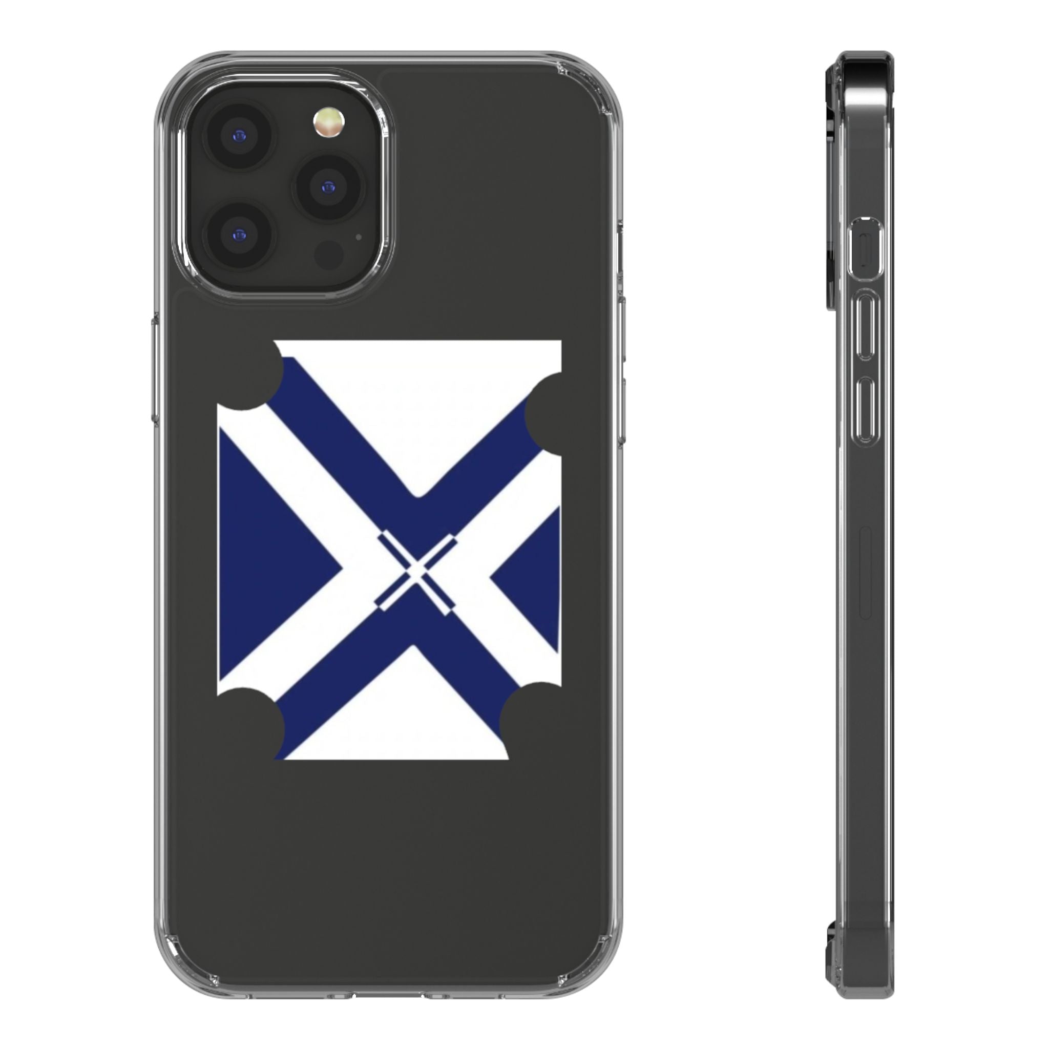 xT7 Saltire Clear Phone Case - Blue White Scottish Flag iPhone Cover