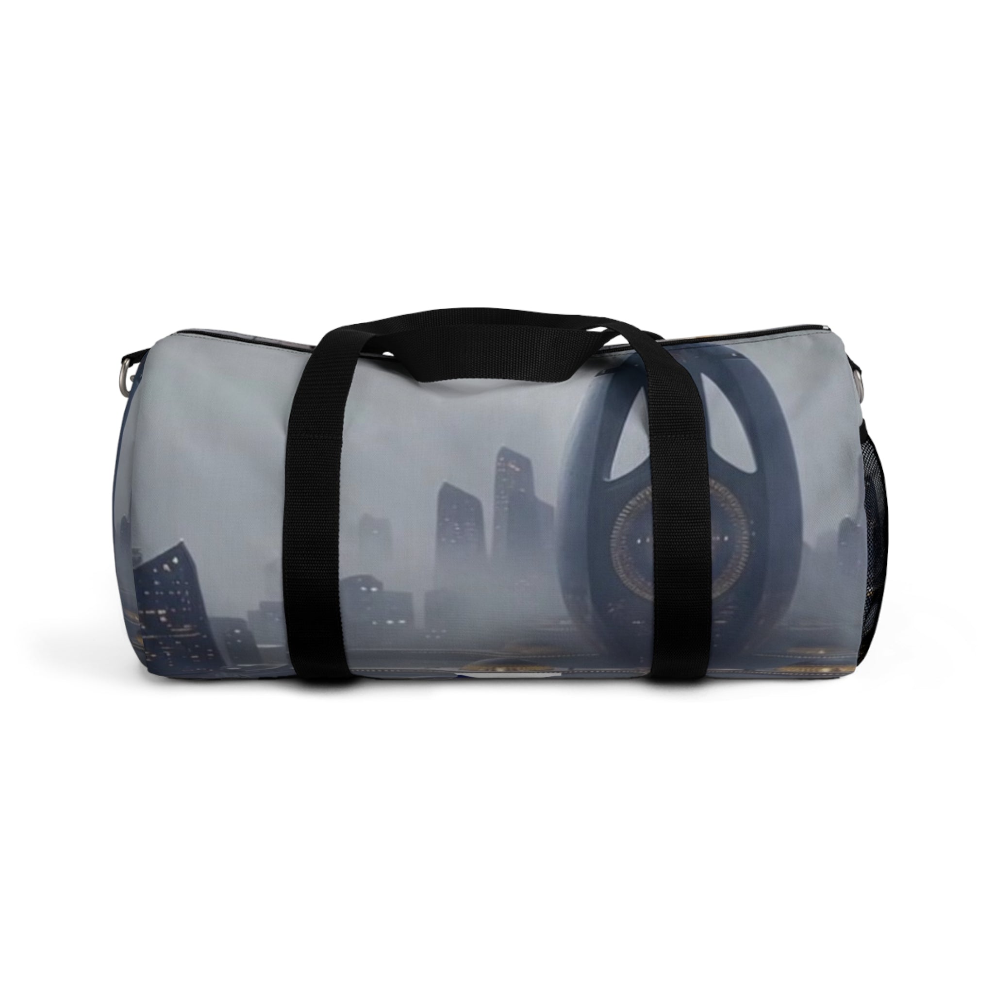 City Nightscape Duffel Bag — Vintage Steering Wheel Travel Gym Bag