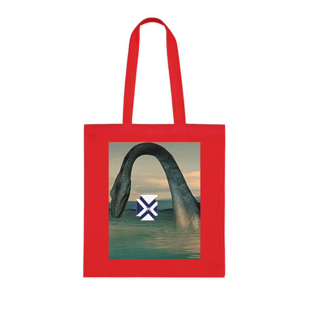 Xt Sea mosterTote Bag — Vintage Loch Ness Monster Art with Scottish Saltire Accent
