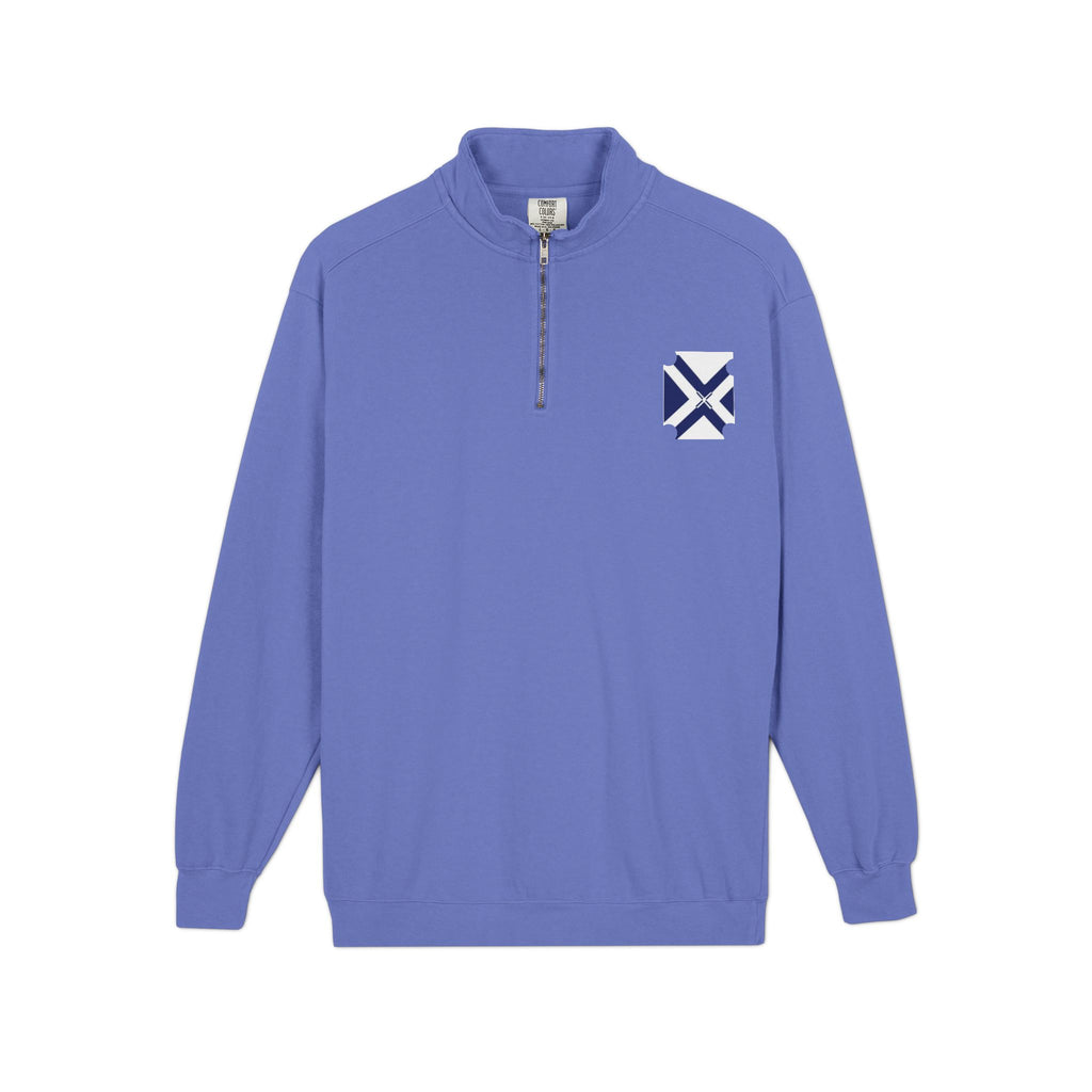 Minimalist Geometric Quarter-Zip Sweatshirt