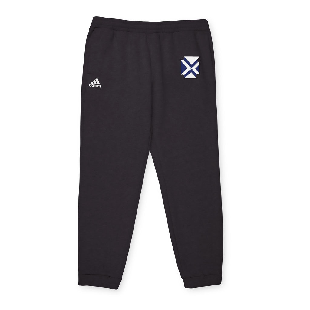 XT7 ft Adidas Fleece Joggers with Minimal Crest - Gray Comfortable Athletic Sweatpants