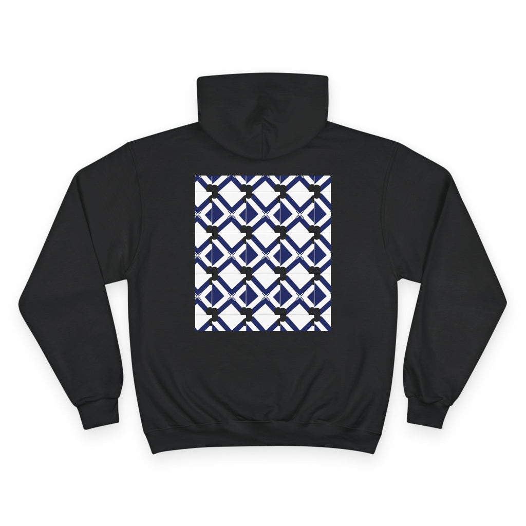 Geometric Navy Tile Hoodie