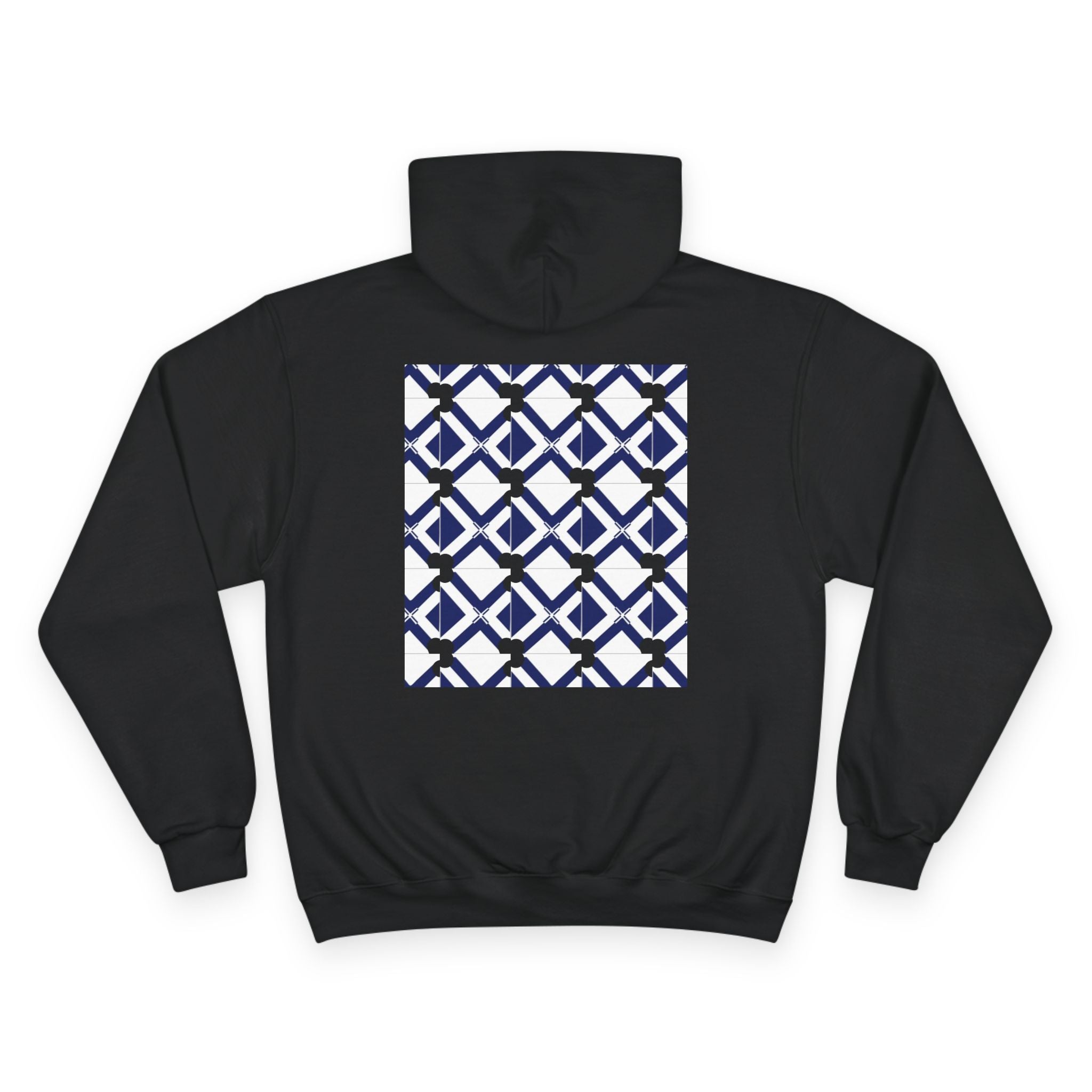 Geometric Navy Tile Hoodie