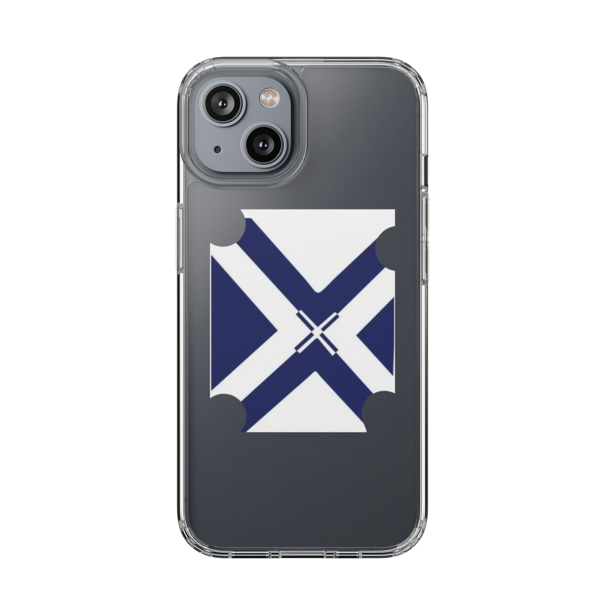 xT7 Saltire Clear Phone Case - Blue White Scottish Flag iPhone Cover