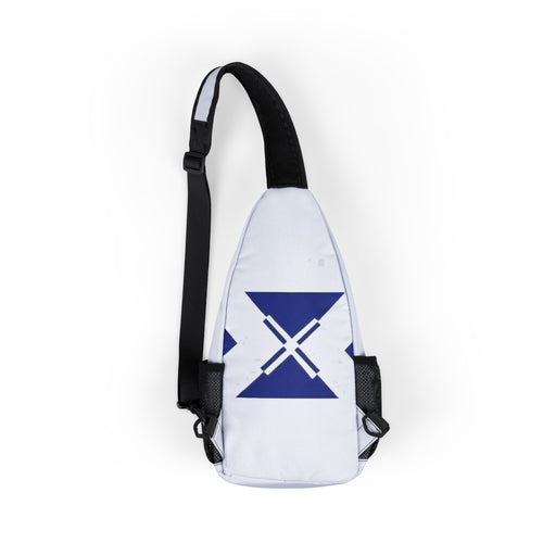 Chest Bag  (Borsa da petto)Minimal Blue Geometric Crossbody Sling
