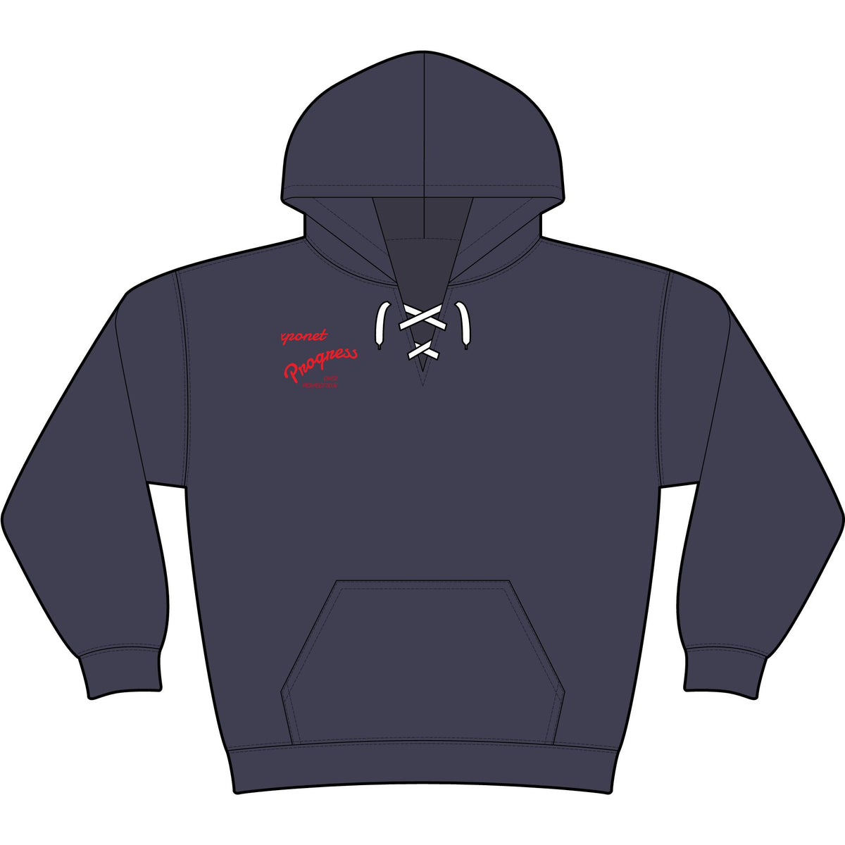 Lace Up Pullover Hooded Sweatshirt