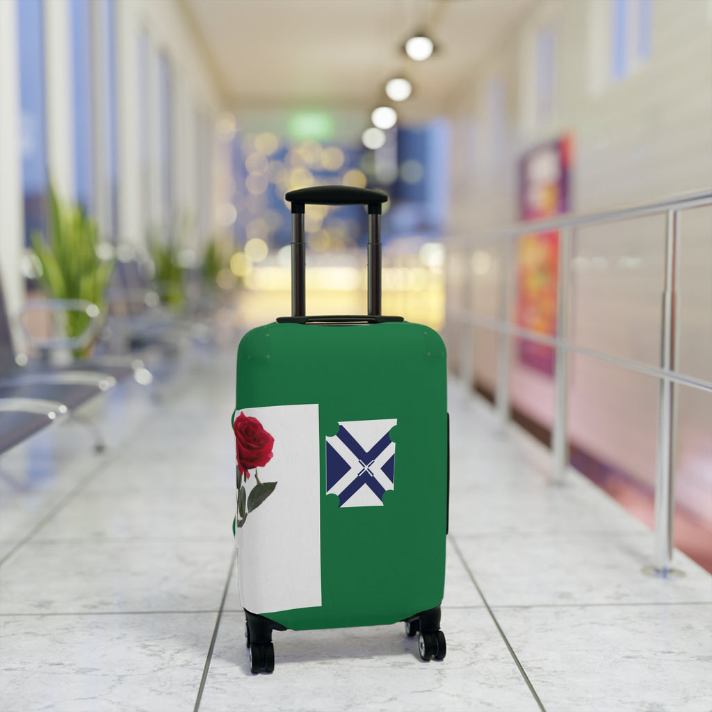 Green Rose Luggage Cover — XT7 Floral Travel Protector