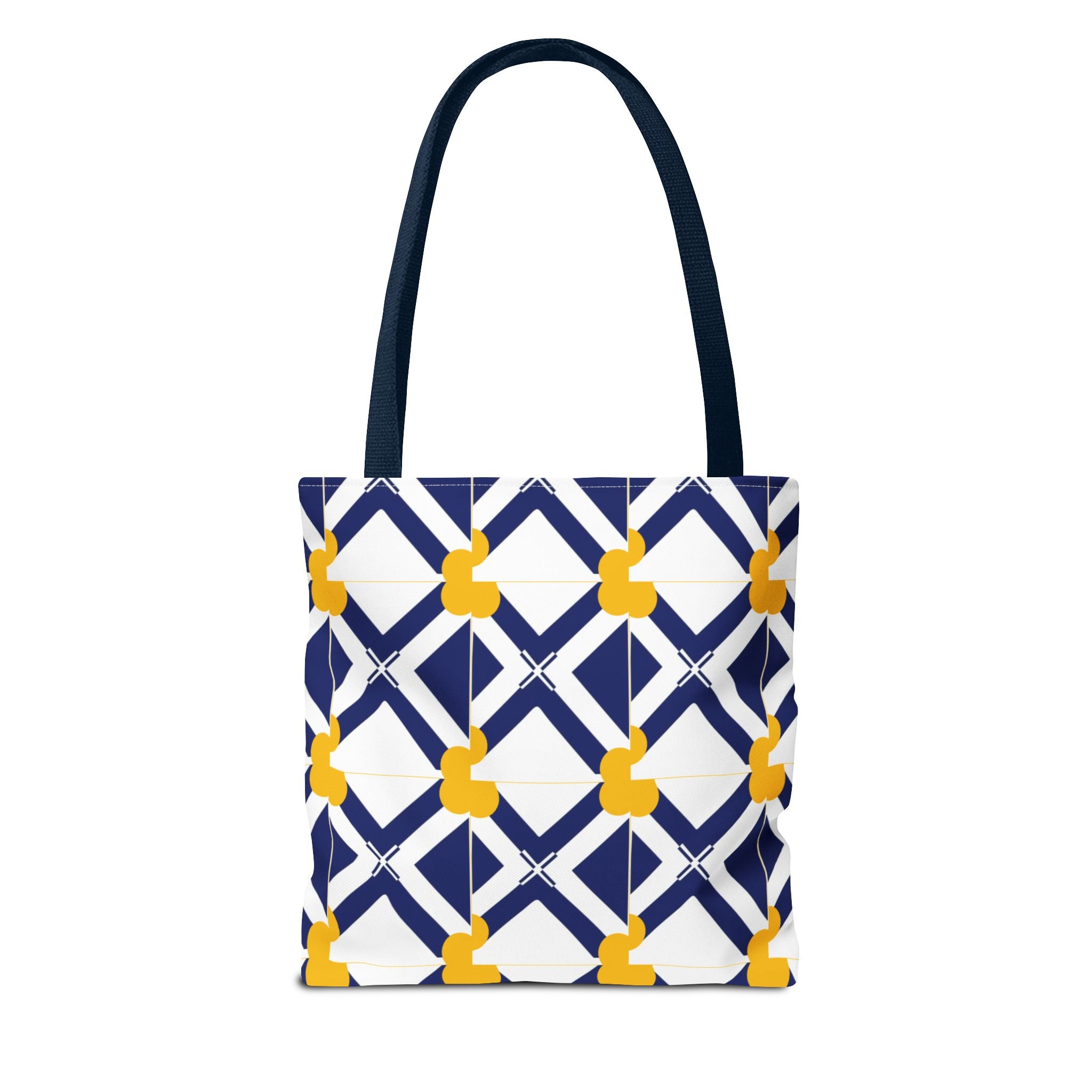XT8 Yellow Pattern Tote Bag – Modern Lattice Everyday Tote