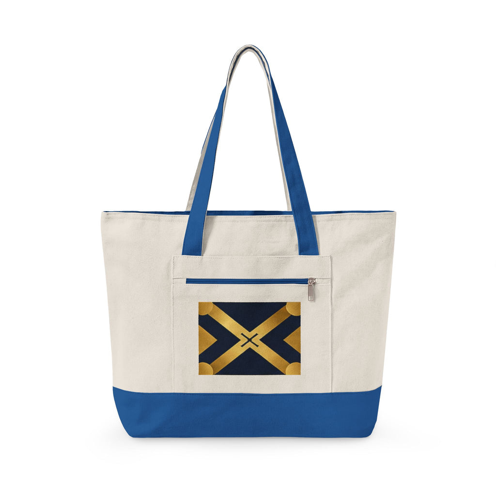 Zippered Canvas Tote