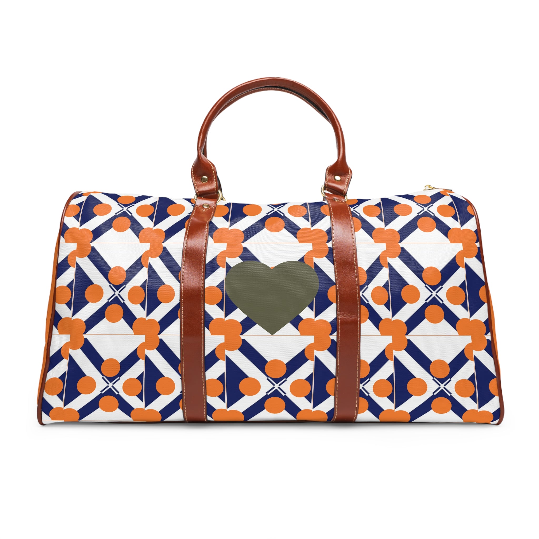 XT9 Waterproof Travel Bag — Stylish Heart Print Duffle for Weekend Trips & Beach Getaways