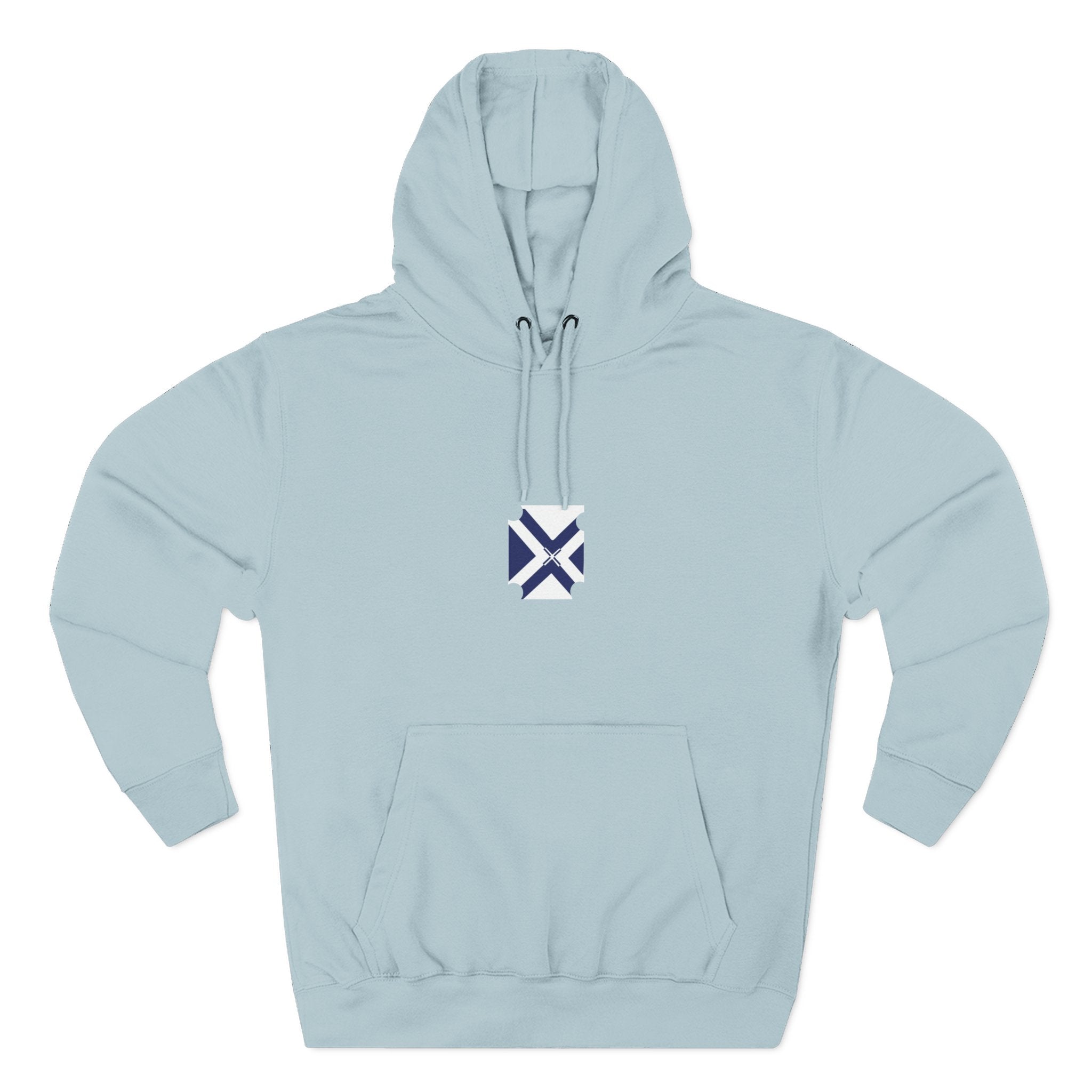 Minimalist Geometric Logo Hoodie — Small Center Chest Icon