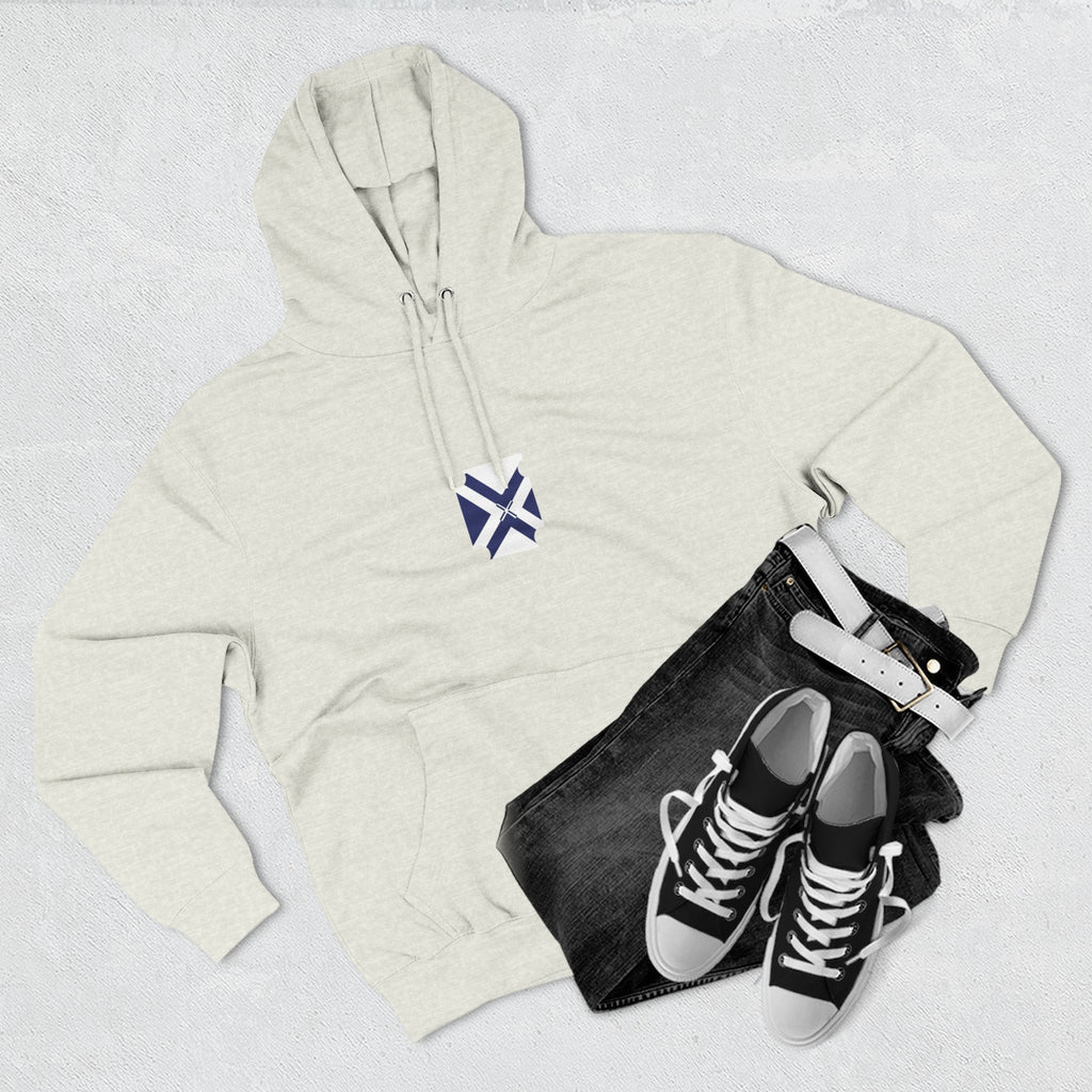 Minimalist Geometric Logo Hoodie — Small Center Chest Icon