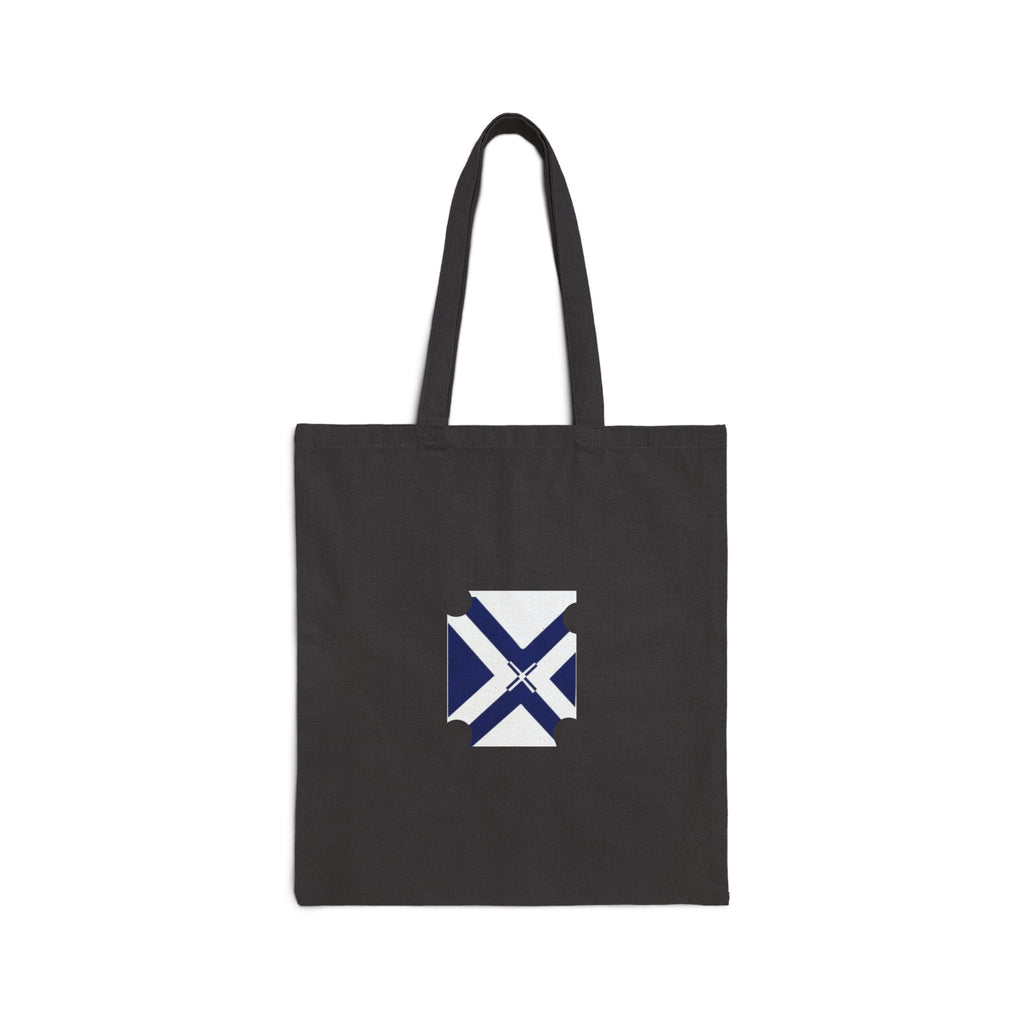 Minimal Geometric Logo Tote Bag — Canvas Cotton Grocery & Everyday Market Bag