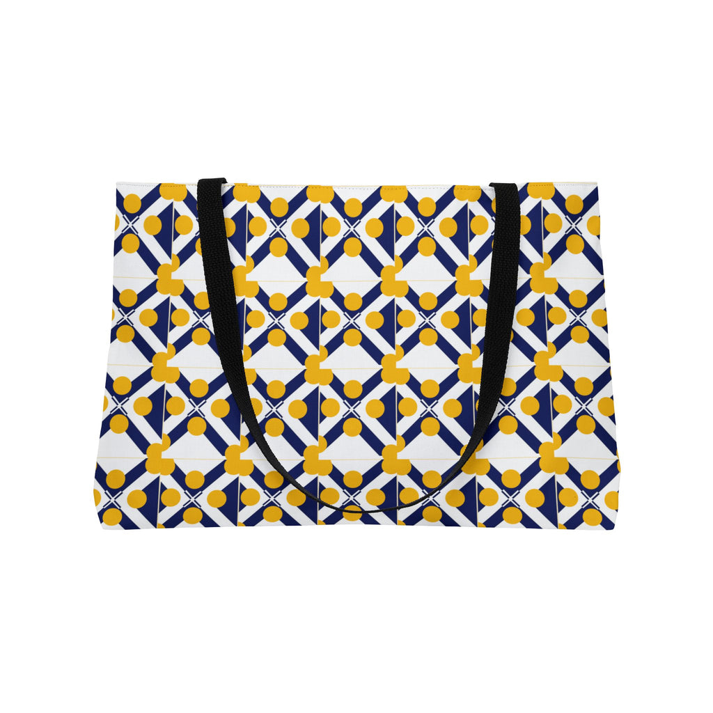 XT9 Navy & Yellow Weekender Tote — Stylish Summer Travel Bag