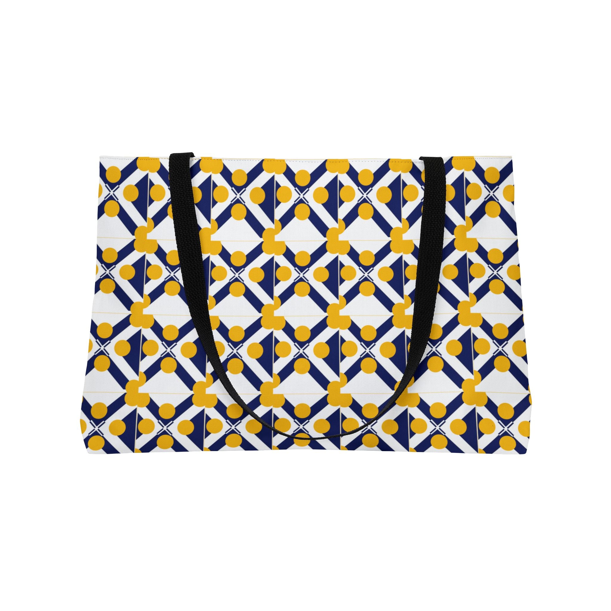 XT9 Navy & Yellow Weekender Tote — Stylish Summer Travel Bag