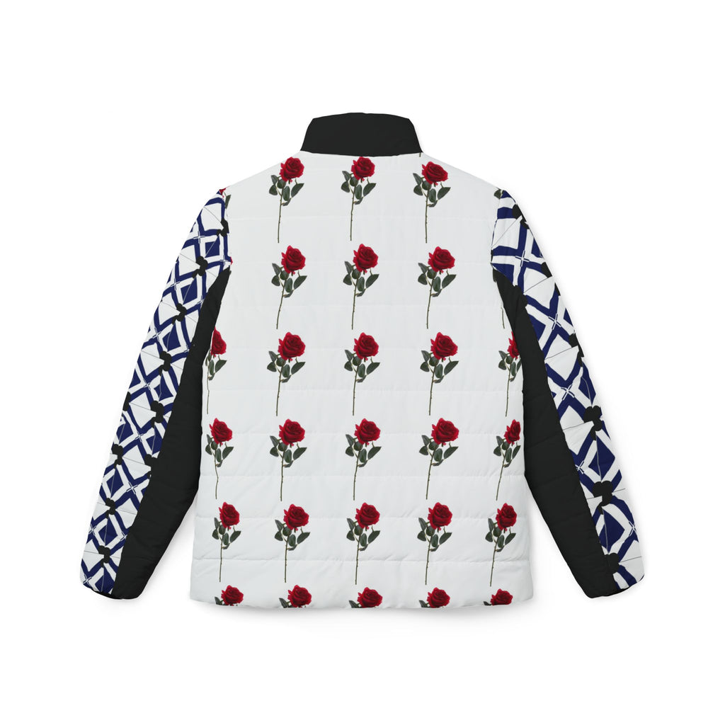 XT Rose Women’s Puffer Jacket — All-Over Print Floral Quilted Coat