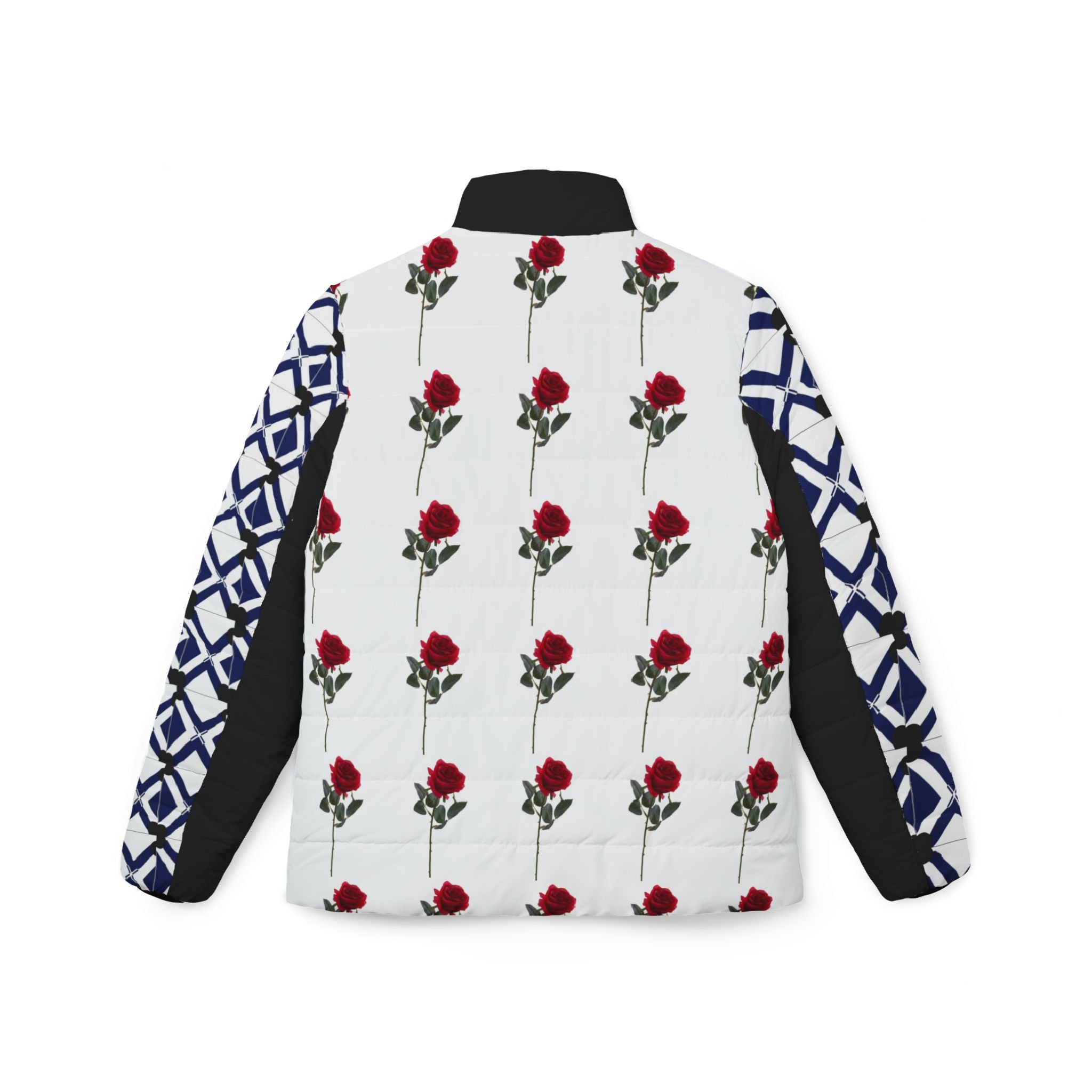 XT Rose Women’s Puffer Jacket — All-Over Print Floral Quilted Coat