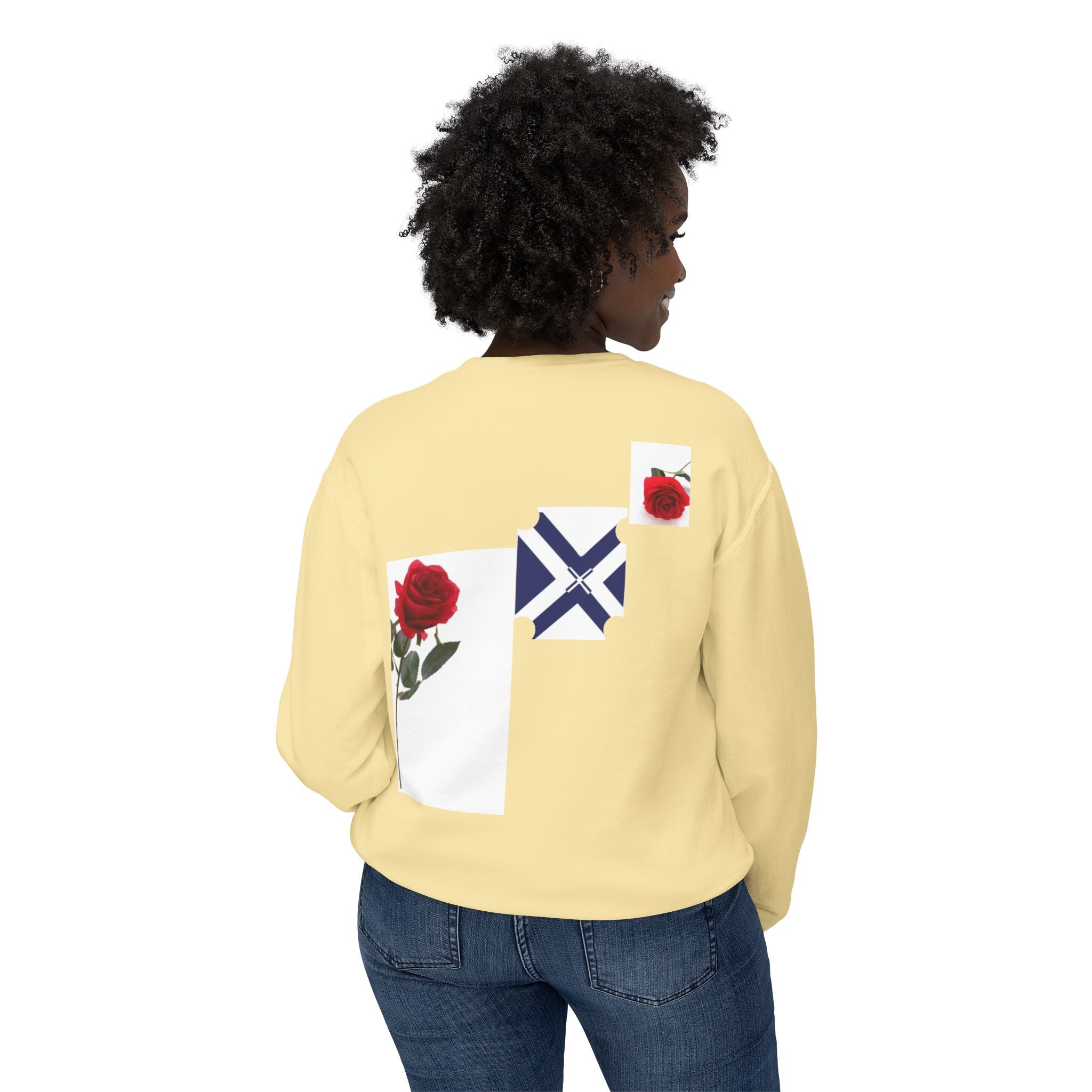 Rose & Saltire Crewneck Sweatshirt —XT Rose Graphic Sweatshirt