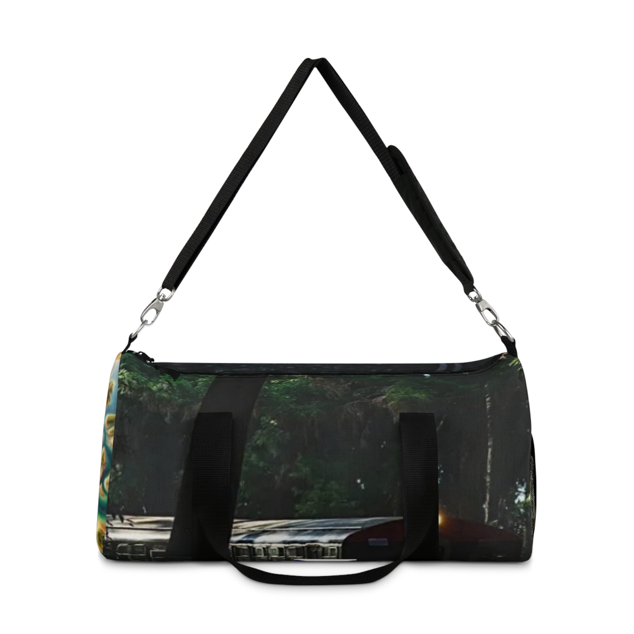 Vintage Car  xT Roadtrip Duffel Bag - Retro Automotive Travel Gym Bag