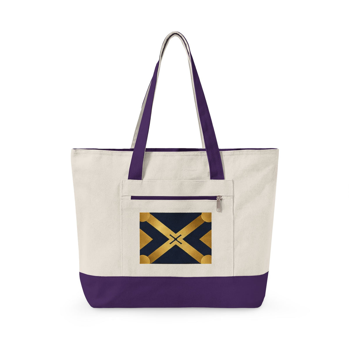 Zippered Canvas Tote