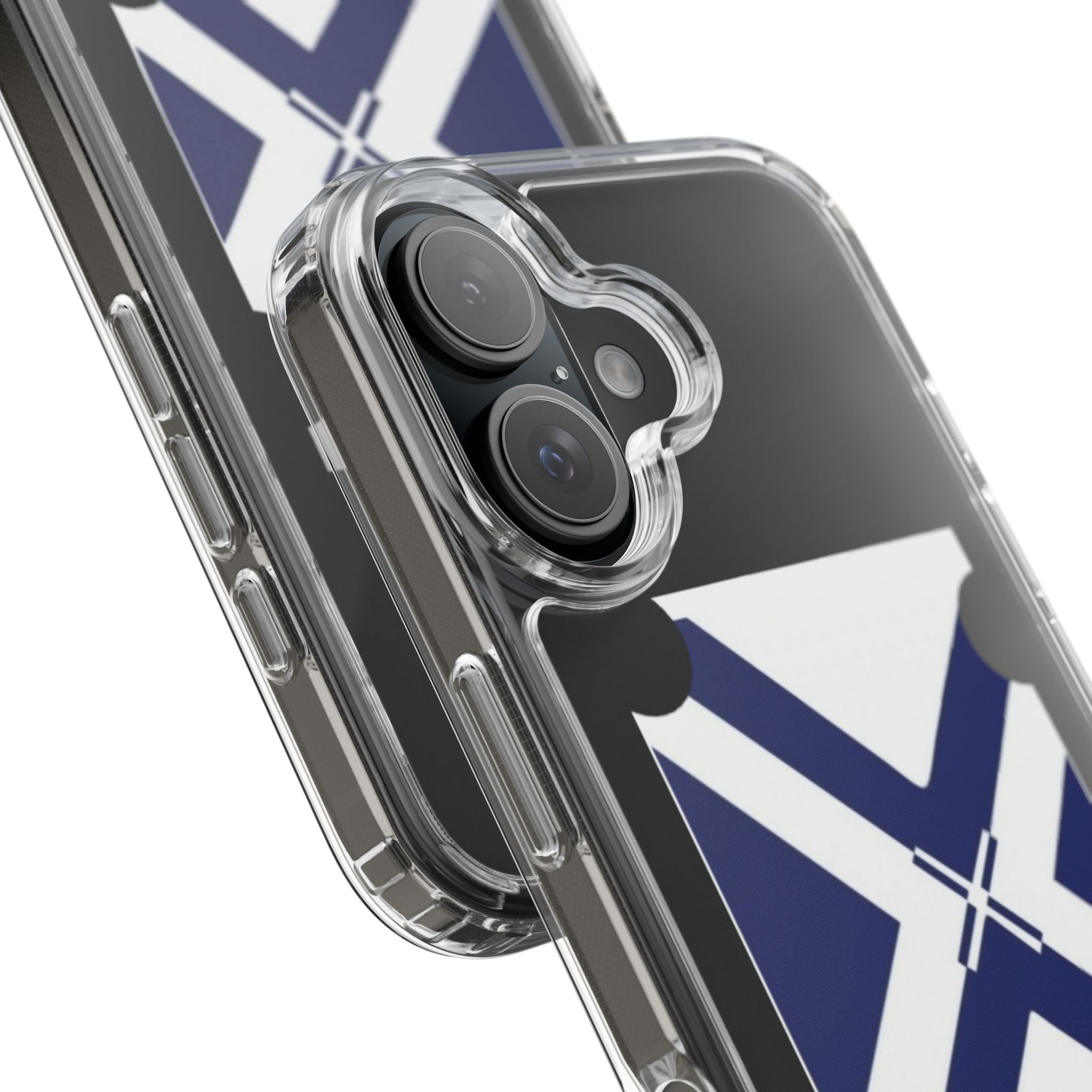 xT7 Saltire Clear Phone Case - Blue White Scottish Flag iPhone Cover