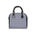 Geometric Navy Tile Shoulder Handbag