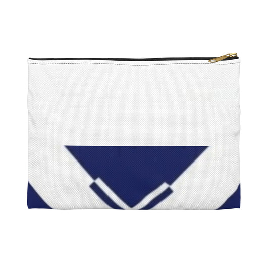Nautical Chevron Accessory Pouch — Navy & White Sailor Makeup Bag