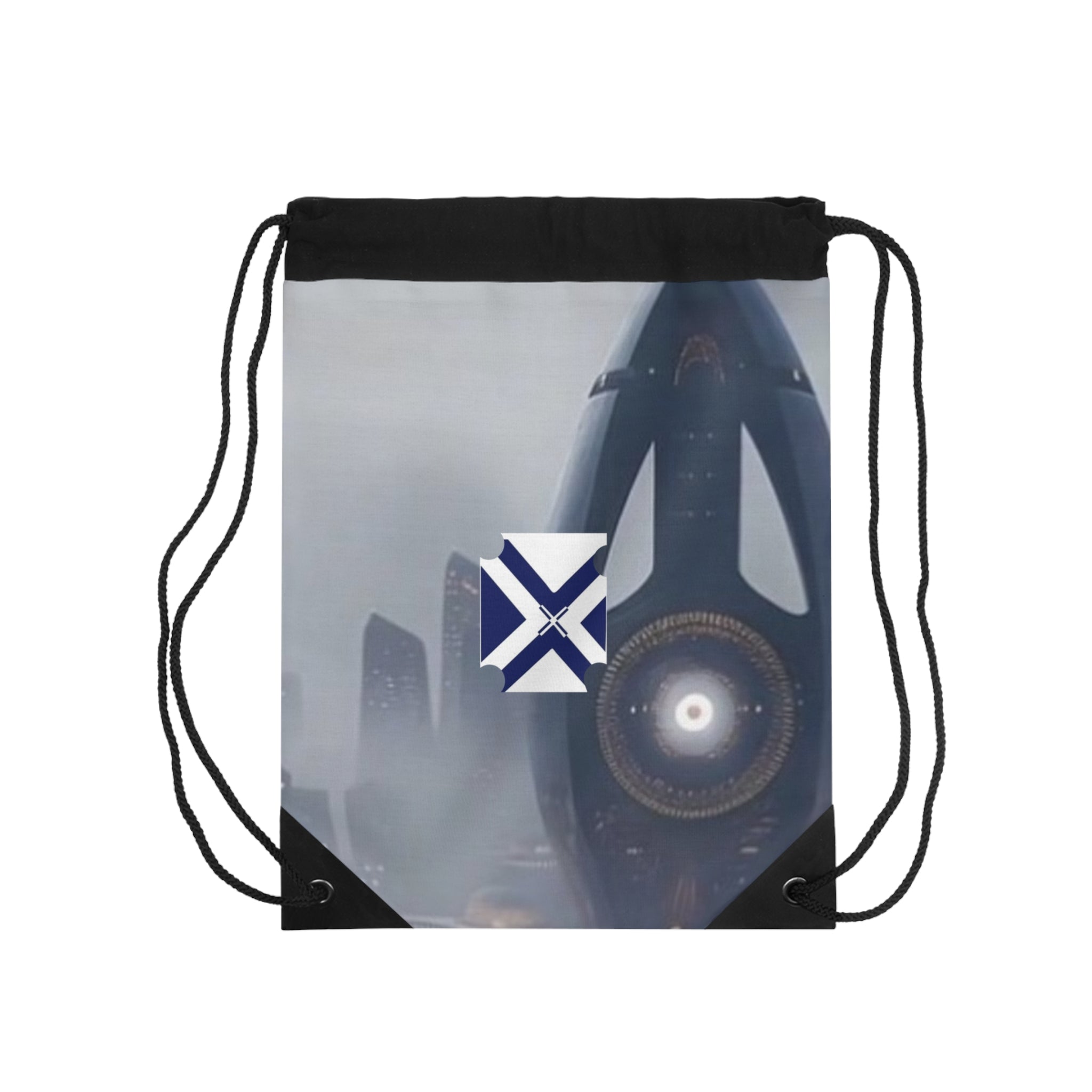 Xt Sci‑Fi City Drawstring Bag — Futuristic Skyline Backpack
