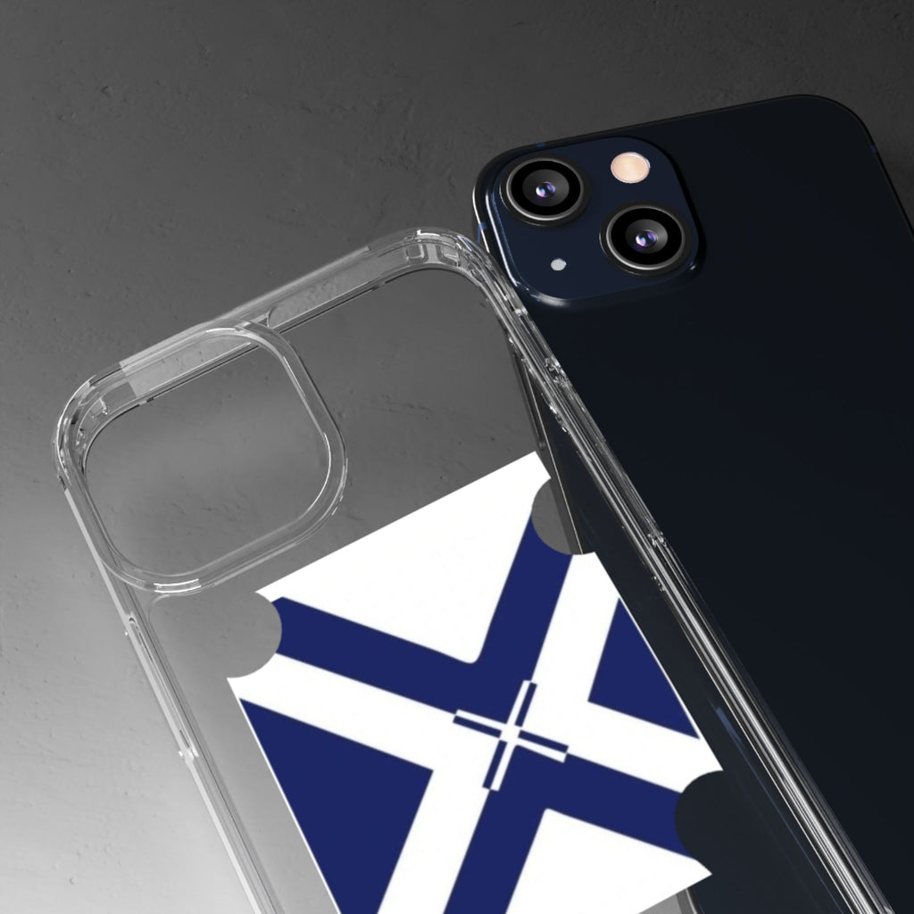 xT7 Saltire Clear Phone Case - Blue White Scottish Flag iPhone Cover