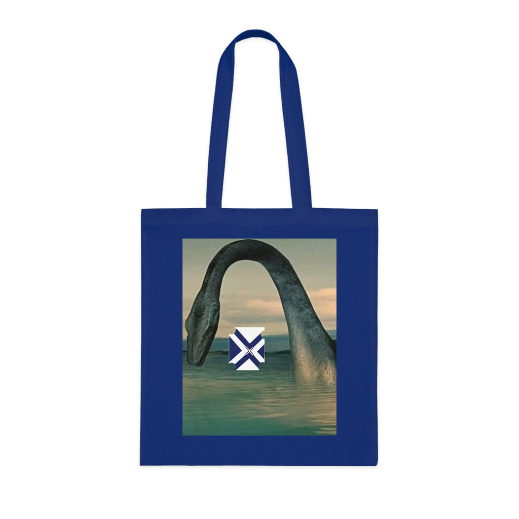Xt Sea mosterTote Bag — Vintage Loch Ness Monster Art with Scottish Saltire Accent