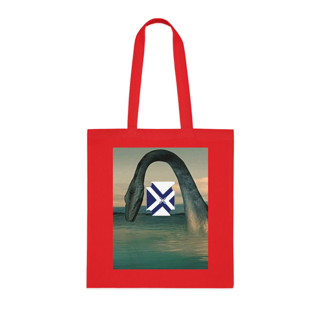 Xt Sea mosterTote Bag — Vintage Loch Ness Monster Art with Scottish Saltire Accent