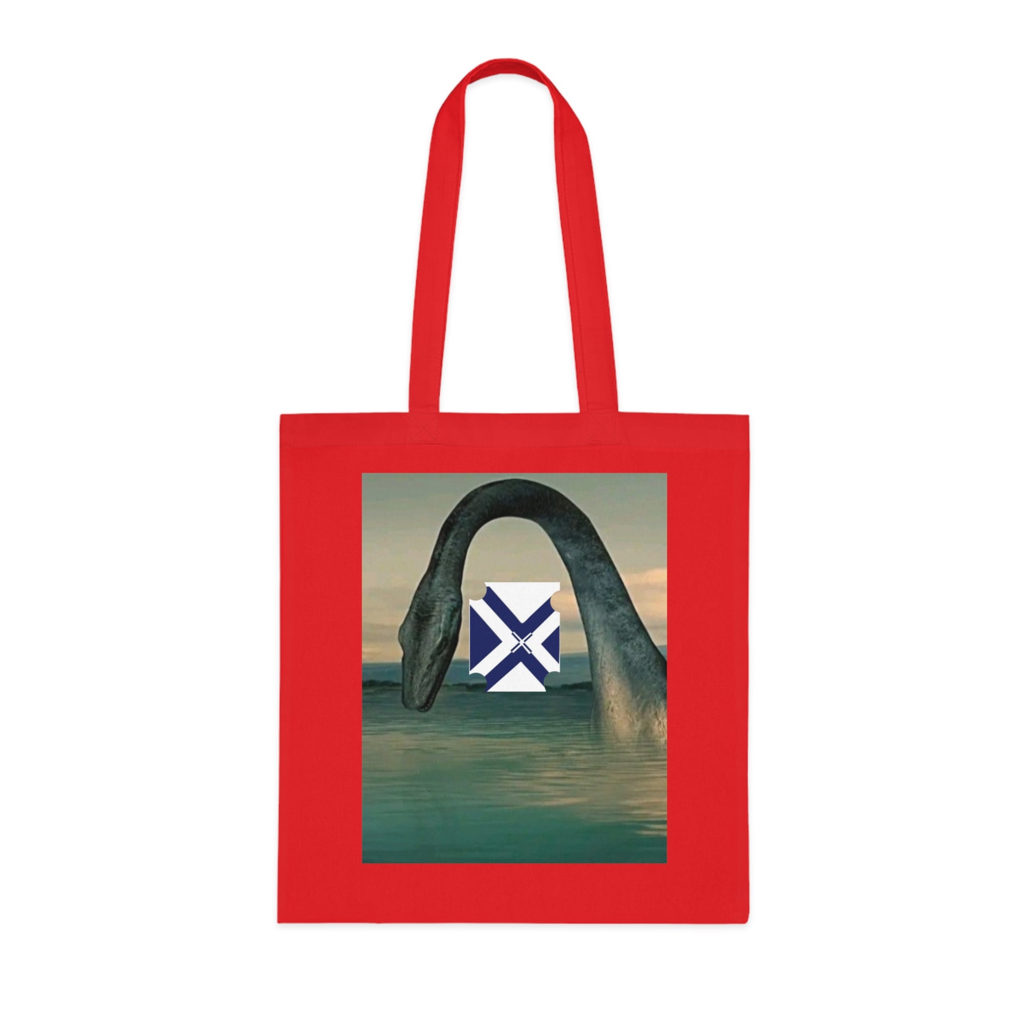 Xt Sea mosterTote Bag — Vintage Loch Ness Monster Art with Scottish Saltire Accent