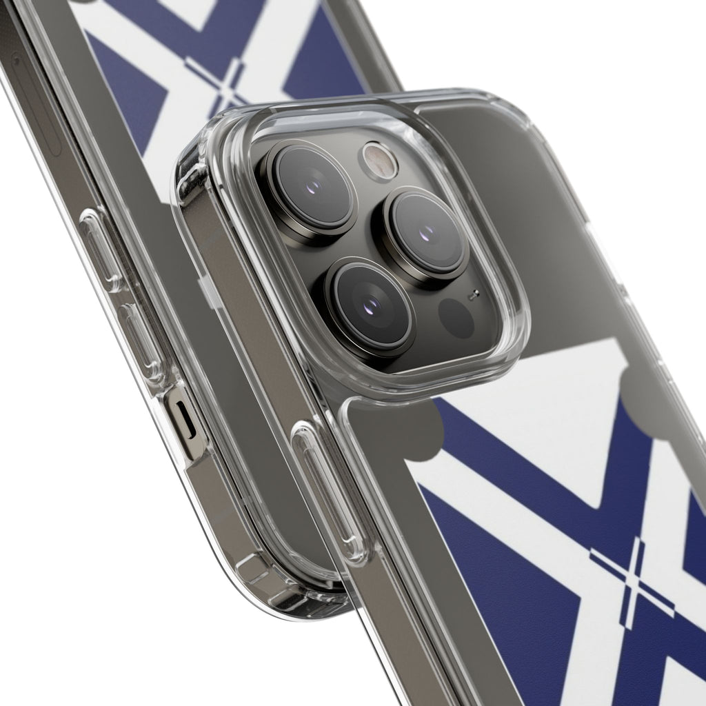 xT7 Saltire Clear Phone Case - Blue White Scottish Flag iPhone Cover