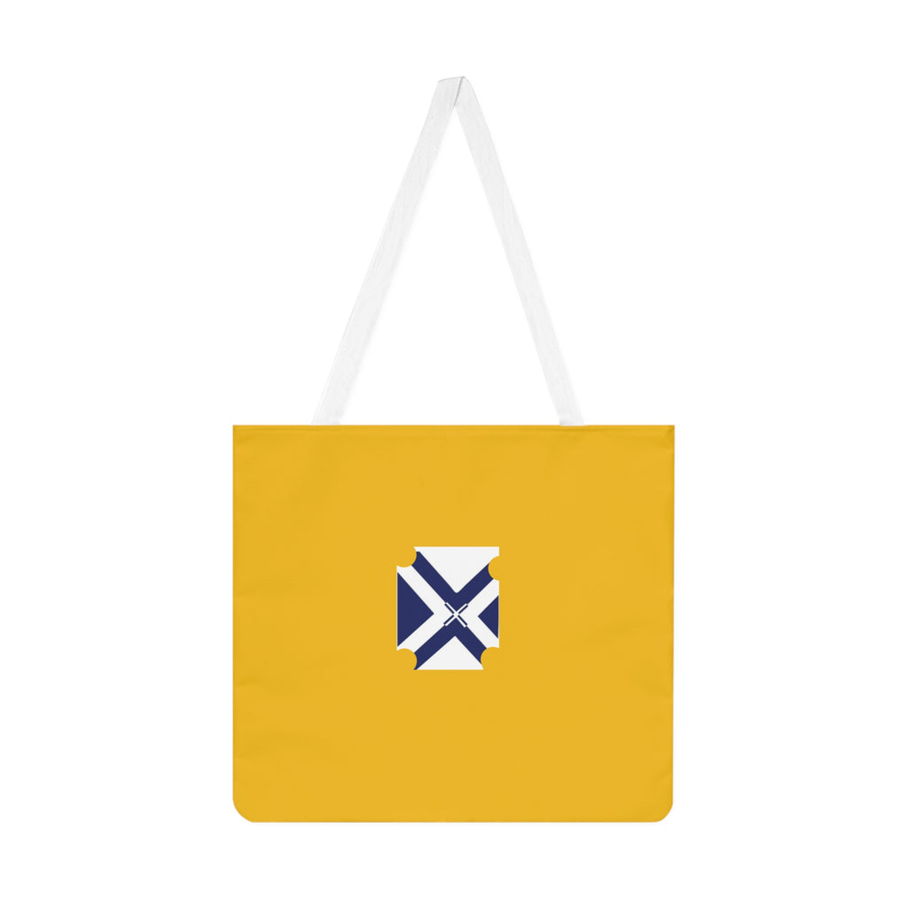 Gold Tote Bag with Navy Saltire Crest – Casual Shoulder Tote